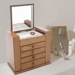 5 Tier Wooden Jewelry Box Drawers Mirror 2 | PricZone