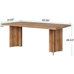 Farmhouse Rectangular Eating Table 63 inch 2 | PricZone