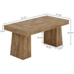 Rectangular Wood Dining Table for 4 6 People 2 | PricZone