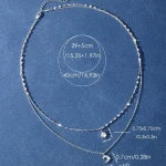 Double Layer Zircon Star Moon Pendant Necklace 6 | PricZone