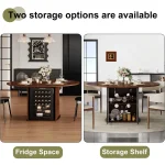 47 Inch Round Table with Fridge Storage Adjustable 3 | PricZone