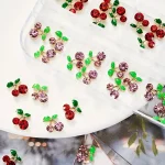 3D Cherry Nail Charms 36pc Rhinestone Glitter Set 3 | PricZone