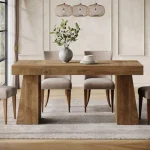 Rectangular Wood Dining Table for 4 6 People 5 | PricZone