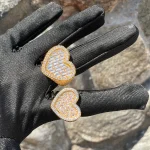 Iced Out Heart Baguette Ring Womens Micro Pave 3 | PricZone