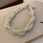 Bridal Pearl Choker Elegant Fashion Necklace 2 | PricZone