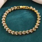 Rhinestone Crystal Heart Tennis Bracelet Womens 4 | PricZone