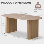 71 Inch Oval Farmhouse Dining Table 2 | PricZone