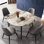 32 Inch Round Marble Dining Table for 4 2 | PricZone