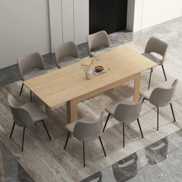 59 to 86 Inch Extendable Dining Table for 6 10 1 | PricZone