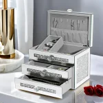 Mirrored Glass Jewelry Box 3Layer 2Drawer 5 | PricZone Mirrored Glass Jewelry Box 3 Layer 2 Drawer 5 | PricZone