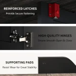 Folding Dining Table with Wheels Storage Rack 5 | PricZone