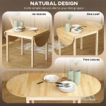 Oval Drop Leaf Folding Table for 4 6 Natural 5 | PricZone