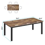 78 Inch Rectangular Table for 6 8 Cut Corners 3 | PricZone
