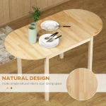 Oval Drop Leaf Folding Table for 4 6 Natural 4 | PricZone
