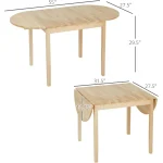 Oval Drop Leaf Folding Table for 4 6 Natural 3 | PricZone