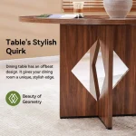 47 Inch Round Farmhouse Table with Pedestal 6 | PricZone