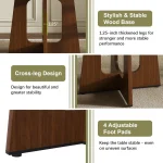 47 inch Round Farmhouse Dining Table for 4 6 Dark 4 | PricZone