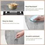 42 Inch Round Farmhouse Table with Storage 3 | PricZone