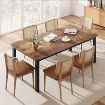 79 Inch Industrial Dining Table for 6 8 Rustic 1 | PricZone