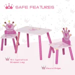 Kids Wood Table and Chair Set Crown Pattern 4 | PricZone Kids Wood Table and Chair Set Crown Pattern 4 | PricZone