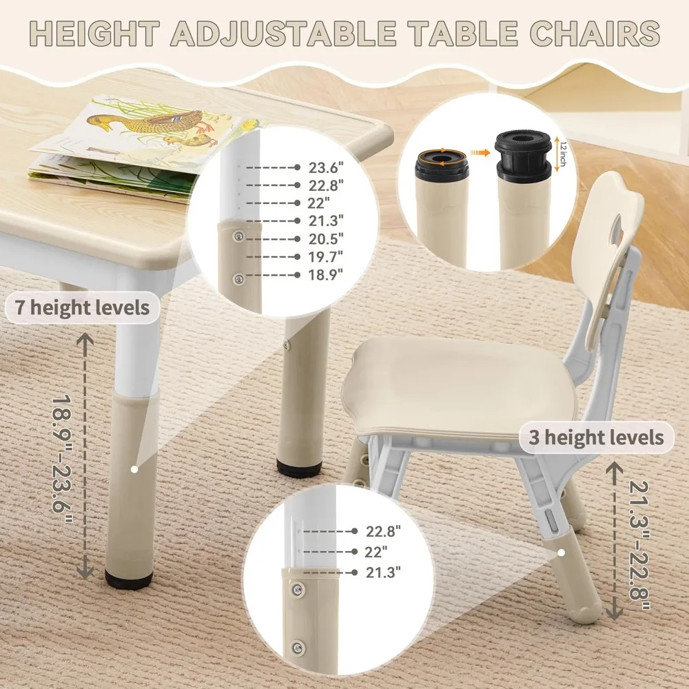 Kids Study Table Chair Set Adjustable for Ages 38 2 | PricZone Kids Study Table Chair Set Adjustable for Ages 3 8 2 | PricZone