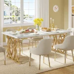 Rectangular Dining Table for 4 6 Modern Kitchen 1 | PricZone