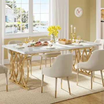 Rectangular Dining Table for 4-6 Modern Kitchen 1