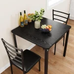3 Piece Dining Table Set for 2 Space Saving Metal 5 | PricZone