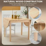 Oval Drop Leaf Folding Table for 4 6 Natural 6 | PricZone