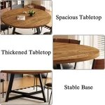 59 Inch Round Modern Dining Table for 6 8 3 | PricZone