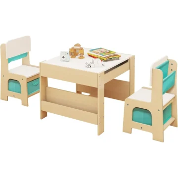 3 Piece Toddler Table Set with 2 Chairs Kids Room 2 | PricZone