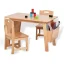 Solid Wood Table and 2 Chair Set with Storage