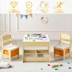 Kids 3 in 1 Activity Table Set with Storage 6 | PricZone