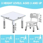 Toddler Table Chair Set Graffiti Proof Adjustable 5 | PricZone