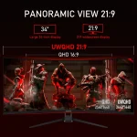 34 Inch 4K 1500R Curved Gaming Monitor 165Hz 3 | PricZone