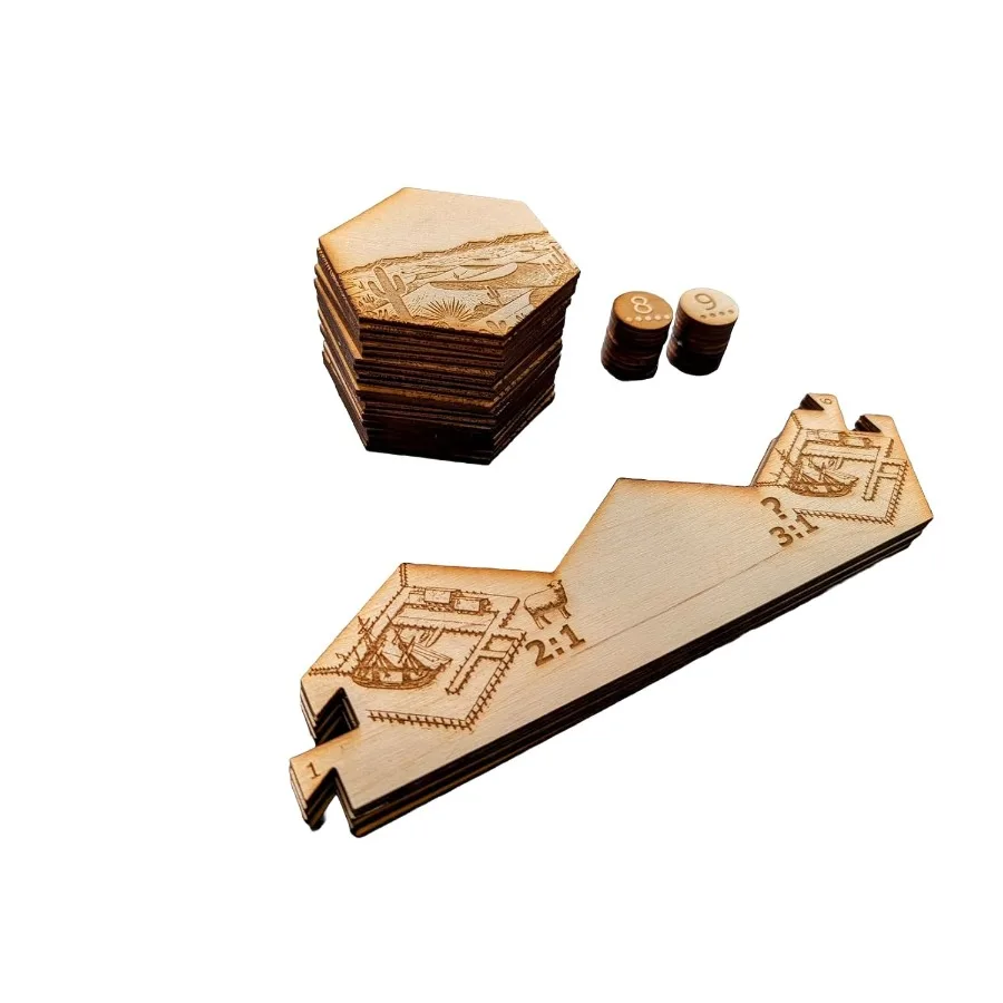 Natural Wood Catan Tiles Set for 24 Players 2 | PricZone Natural Wood Catan Tiles Set for 2 4 Players 2 | PricZone