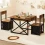4-in-1 Kids Table Set Activity Desk with Storage