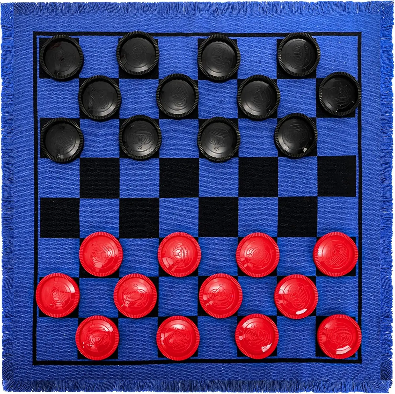 Vintage 3in1 Giant Checkers Mat Game Set 5 | PricZone Vintage 3 in 1 Giant Checkers Mat Game Set 5 | PricZone