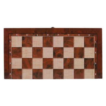 3-in-1 Wooden Chess Checkers Backgammon Set 2