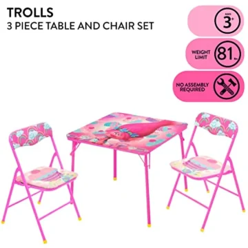 Trolls Activity Square Table Chair Set Ages 3+ 2
