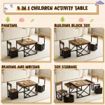 4 in 1 Kids Table Set Activity Desk with Storage 2 | PricZone