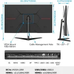 32 inch 4K 144Hz IPS UHD Gaming Monitor 6 | PricZone