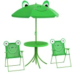 Folding Kids Table Chair Set Garden Green 1 | PricZone