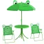 Folding Kids Table Chair Set Garden Green