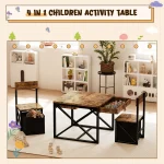 4 in 1 Kids Table Set Activity Desk with Storage 4 | PricZone