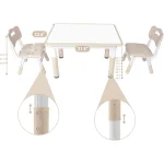 Adjustable Kids Table with 2 Chairs Graffiti Top 2 | PricZone