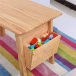 Solid Wood Table and 2 Chair Set with Storage 5 | PricZone