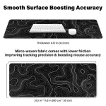 Topographic Contour Extended Mouse Pad 3mm Base 5