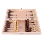 3 in 1 Wooden Chess Checkers Backgammon Set 4 | PricZone