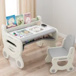 Kids Drawing Table Chair Set Art Activity Gray 1 | PricZone